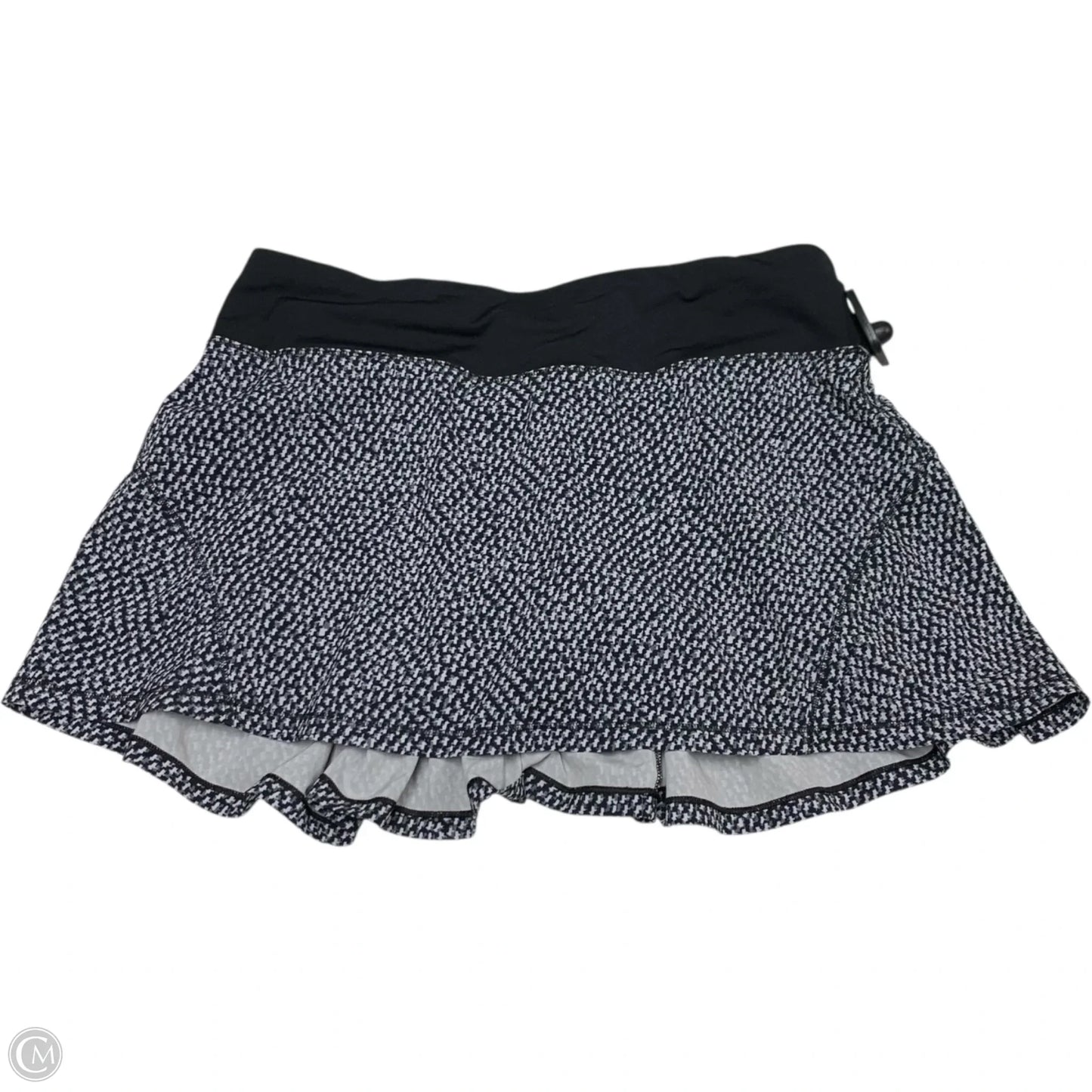 Athletic Skort By Lululemon In Black & White, Size: S