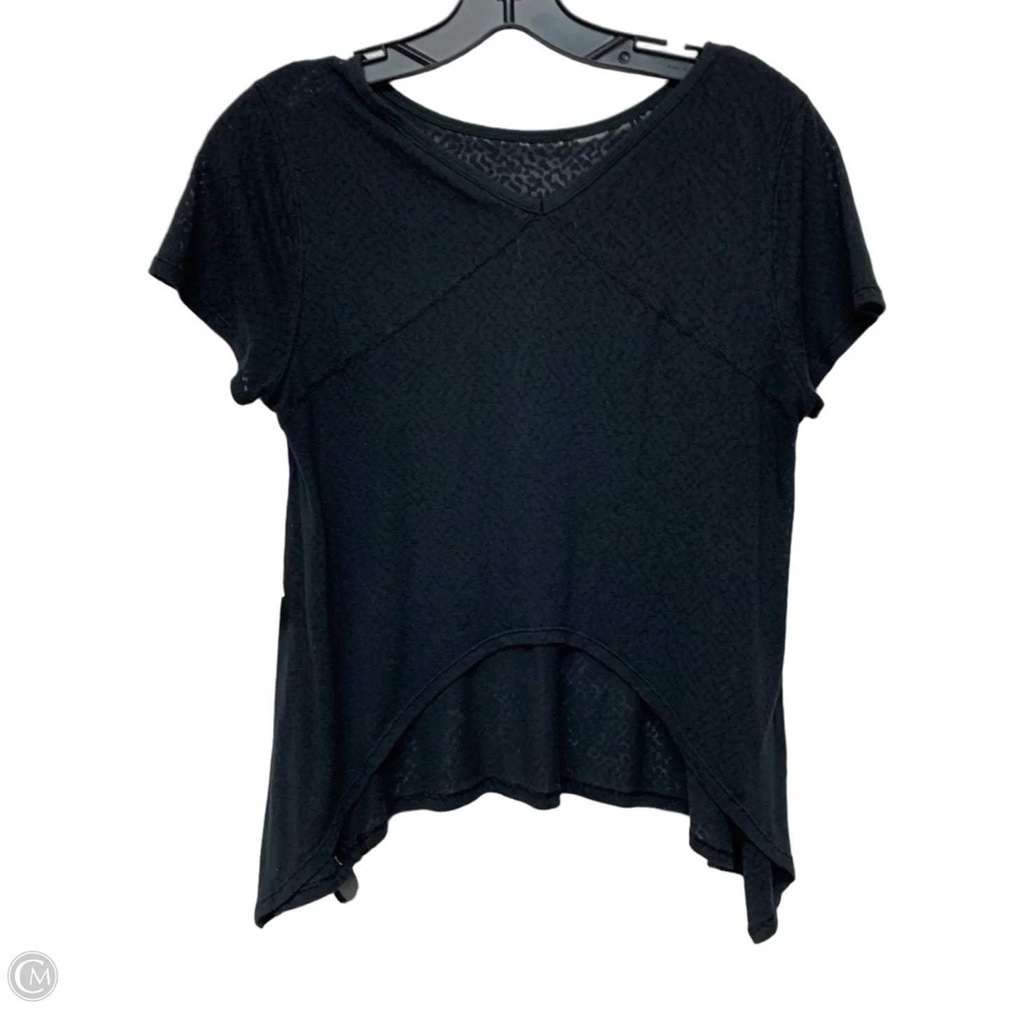 Athletic Top Short Sleeve By Lululemon In Black, Size: S
