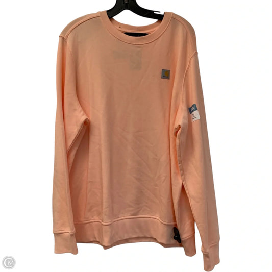 Sweatshirt Crewneck By Carhartt In Peach, Size: Xl