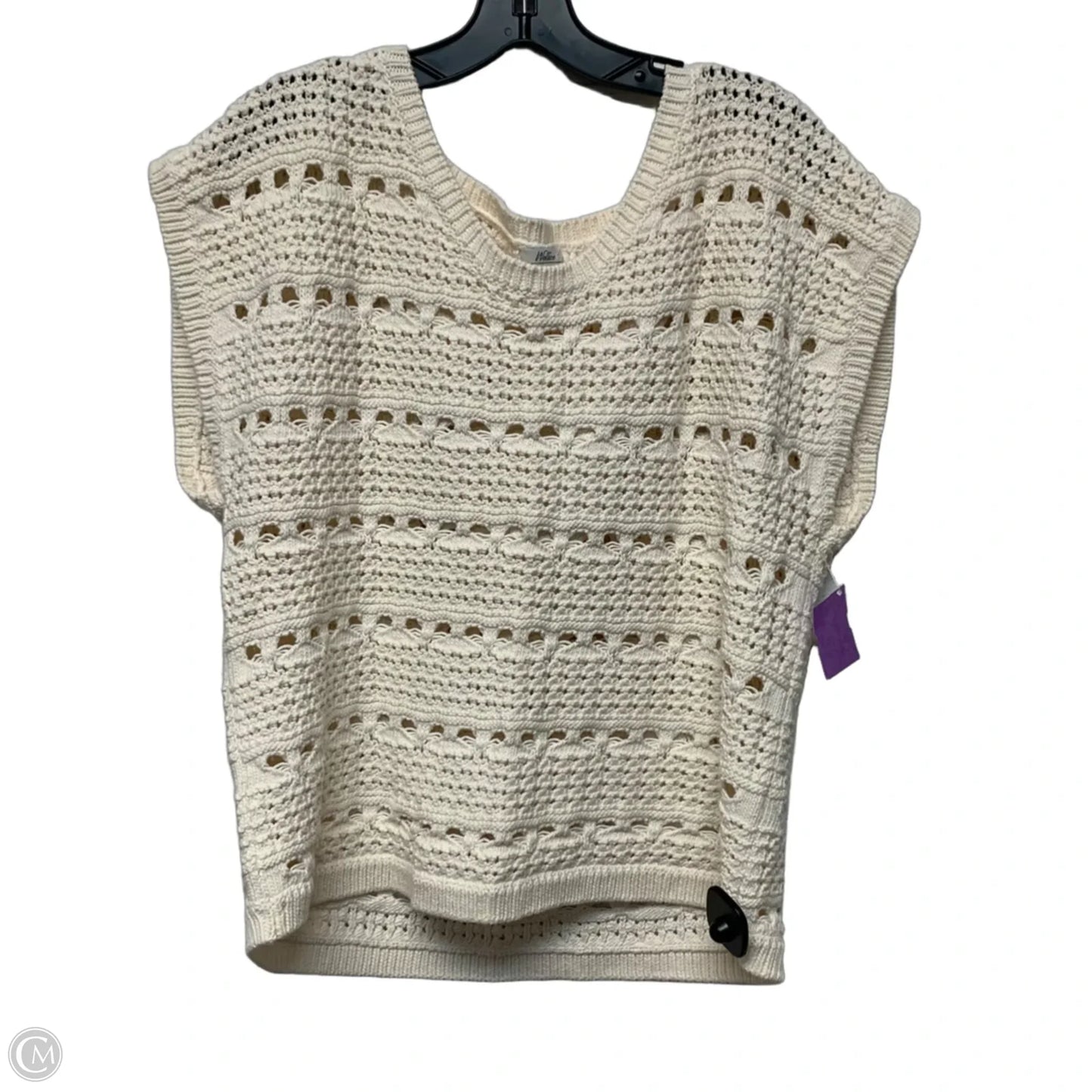 Vest Sweater By Wallace In Cream, Size: L