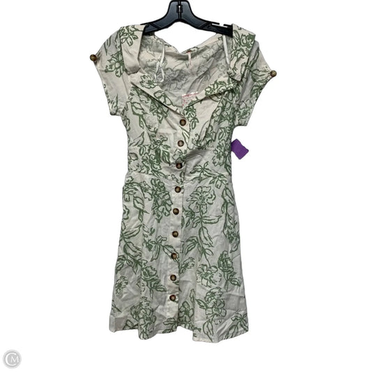 Dress Casual Short By Free People In Cream & Green, Size: S
