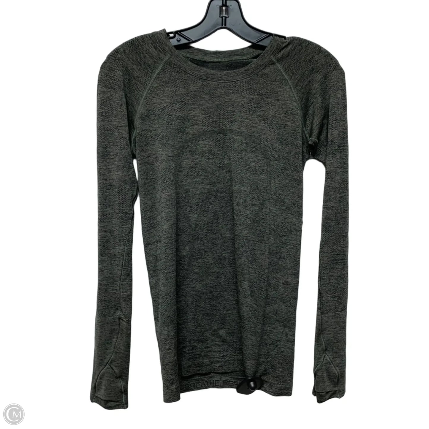 Athletic Top Long Sleeve Crewneck By Lululemon In Grey, Size: S