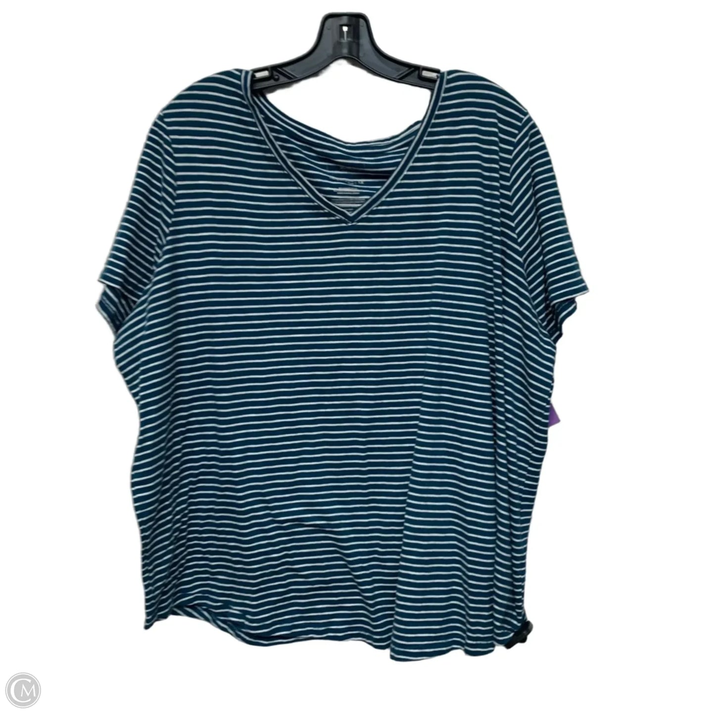 Top Short Sleeve By Sonoma In Striped Pattern, Size: 1x