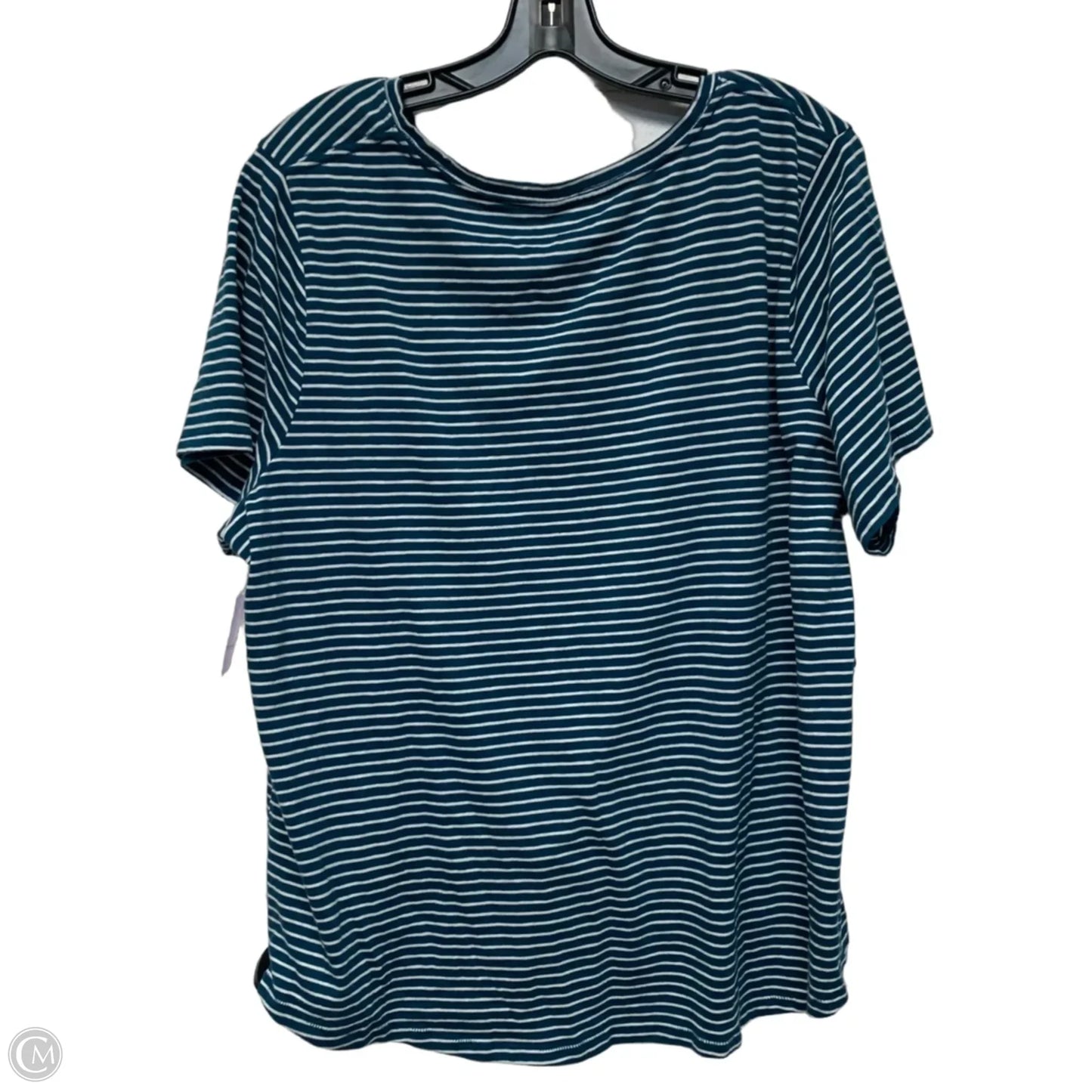 Top Short Sleeve By Sonoma In Striped Pattern, Size: 1x