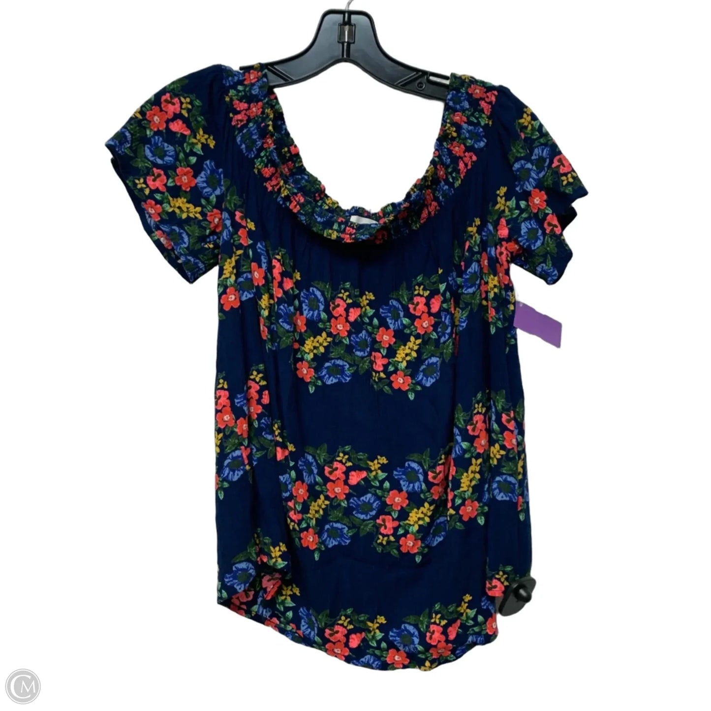 Top Short Sleeve By Old Navy In Floral Print, Size: L