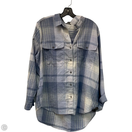 Top Long Sleeve By Eddie Bauer In Plaid Pattern, Size: Xl