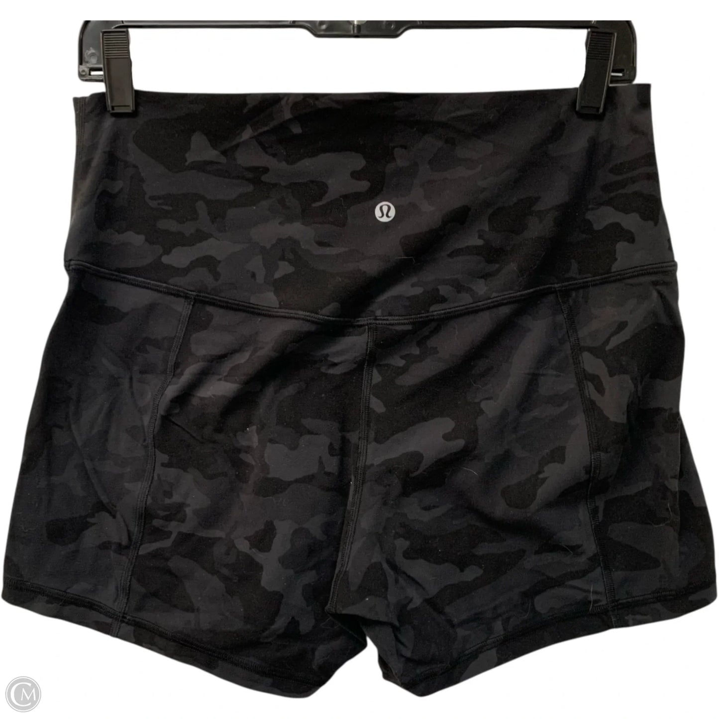 Athletic Shorts By Lululemon In Black & Grey, Size: L
