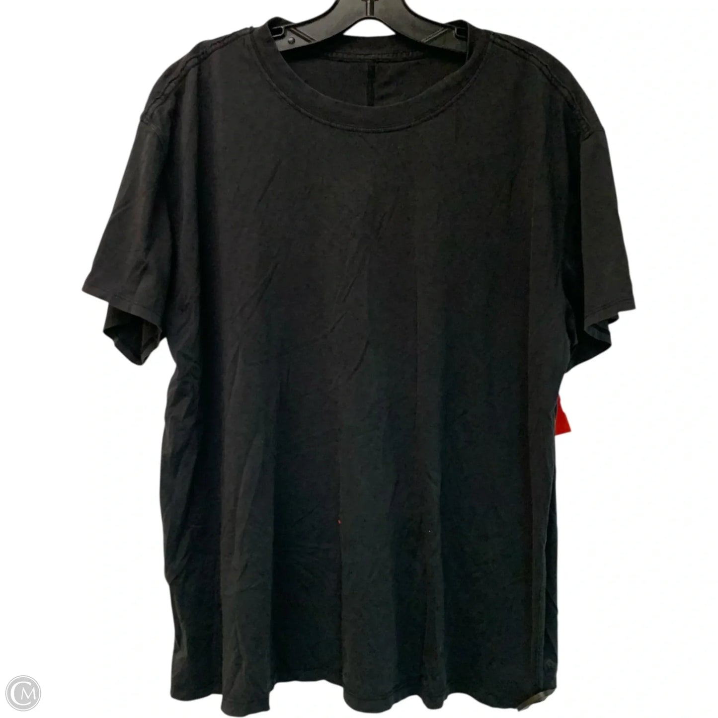 Athletic Top Short Sleeve By Lululemon In Black, Size: L