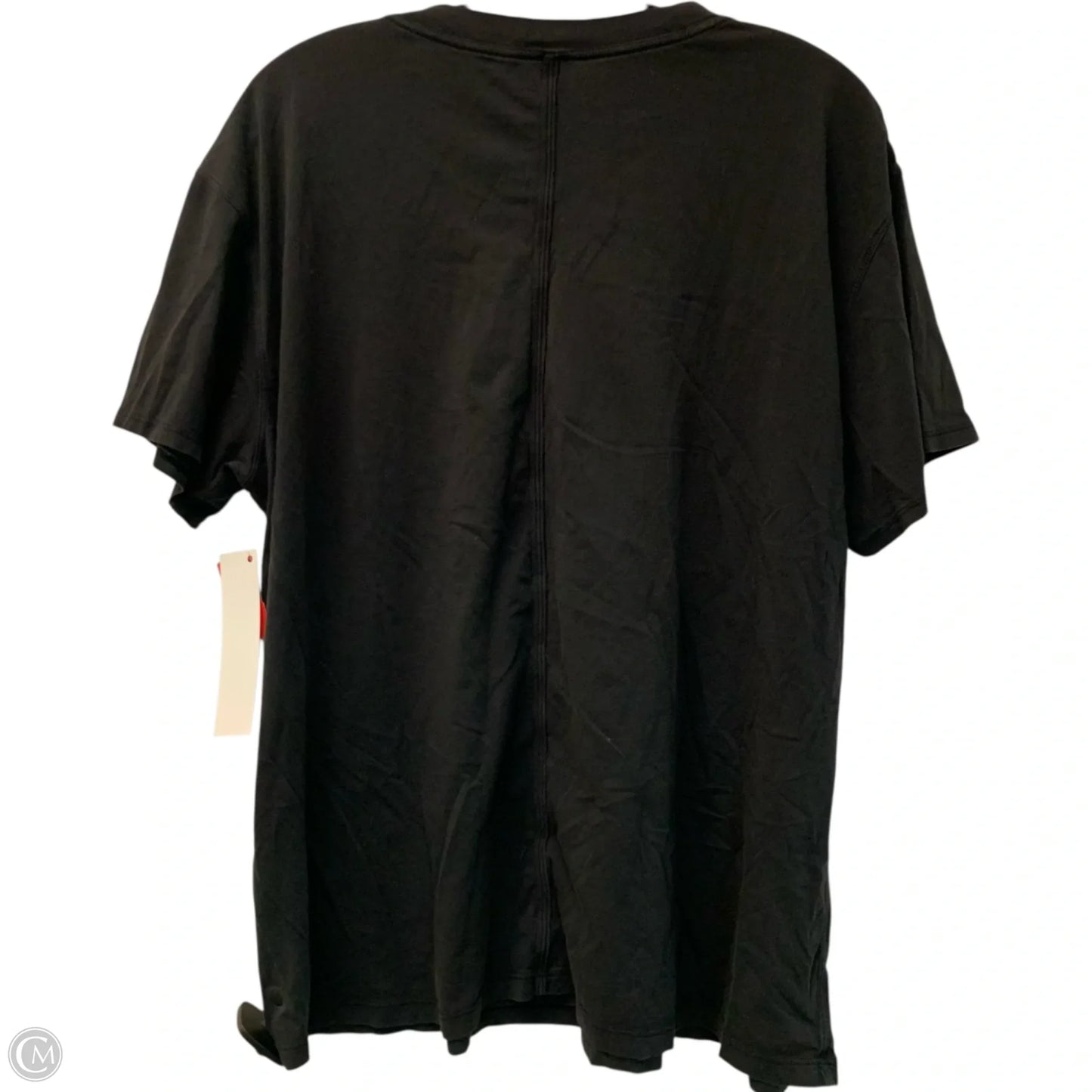 Athletic Top Short Sleeve By Lululemon In Black, Size: L