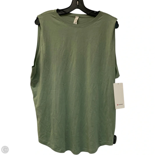 Athletic Tank Top By Lululemon In Green, Size: L