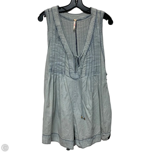 Romper By Free People In Blue Denim, Size: M