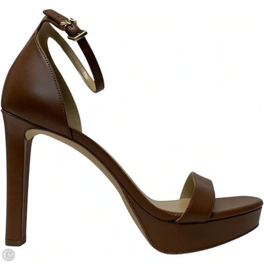 Sandals Heels Block By Michael By Michael Kors In Brown, Size: 9.5
