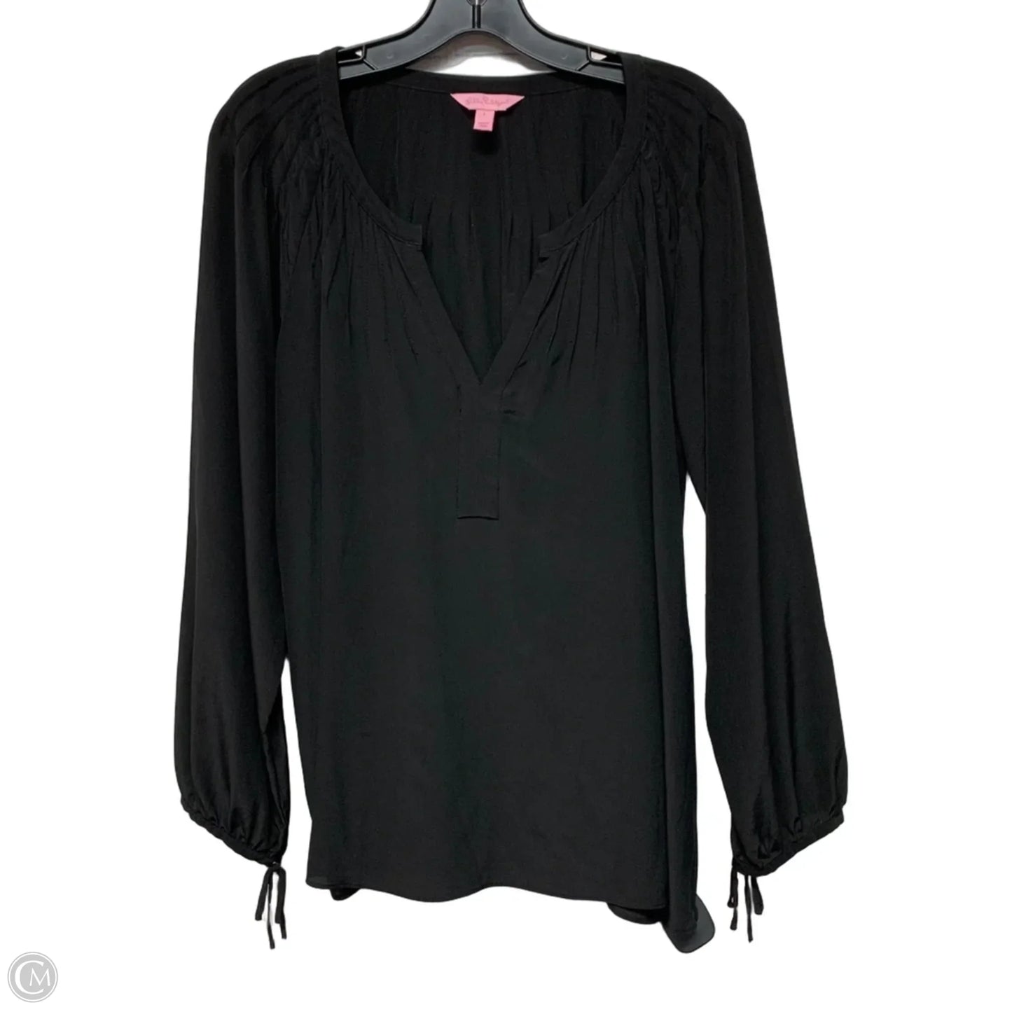 Blouse Designer By Lilly Pulitzer In Black, Size: L