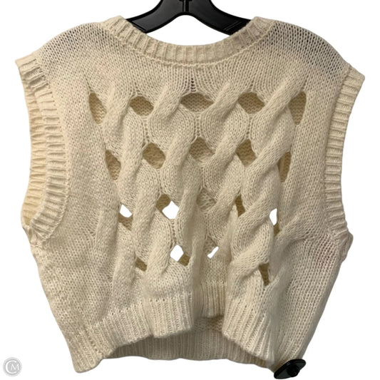 Vest Sweater By Pilcro In Cream, Size: Osfm