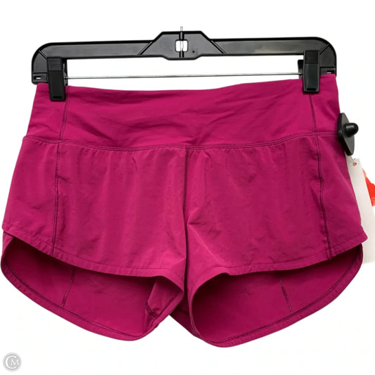 Athletic Shorts By Lululemon In Pink, Size: S