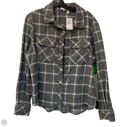 Jacket Shirt By Bke In Black & White, Size: S