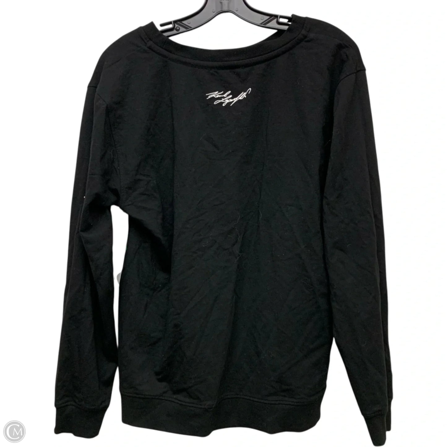 Sweatshirt Designer By Karl Lagerfeld In Black, Size: L
