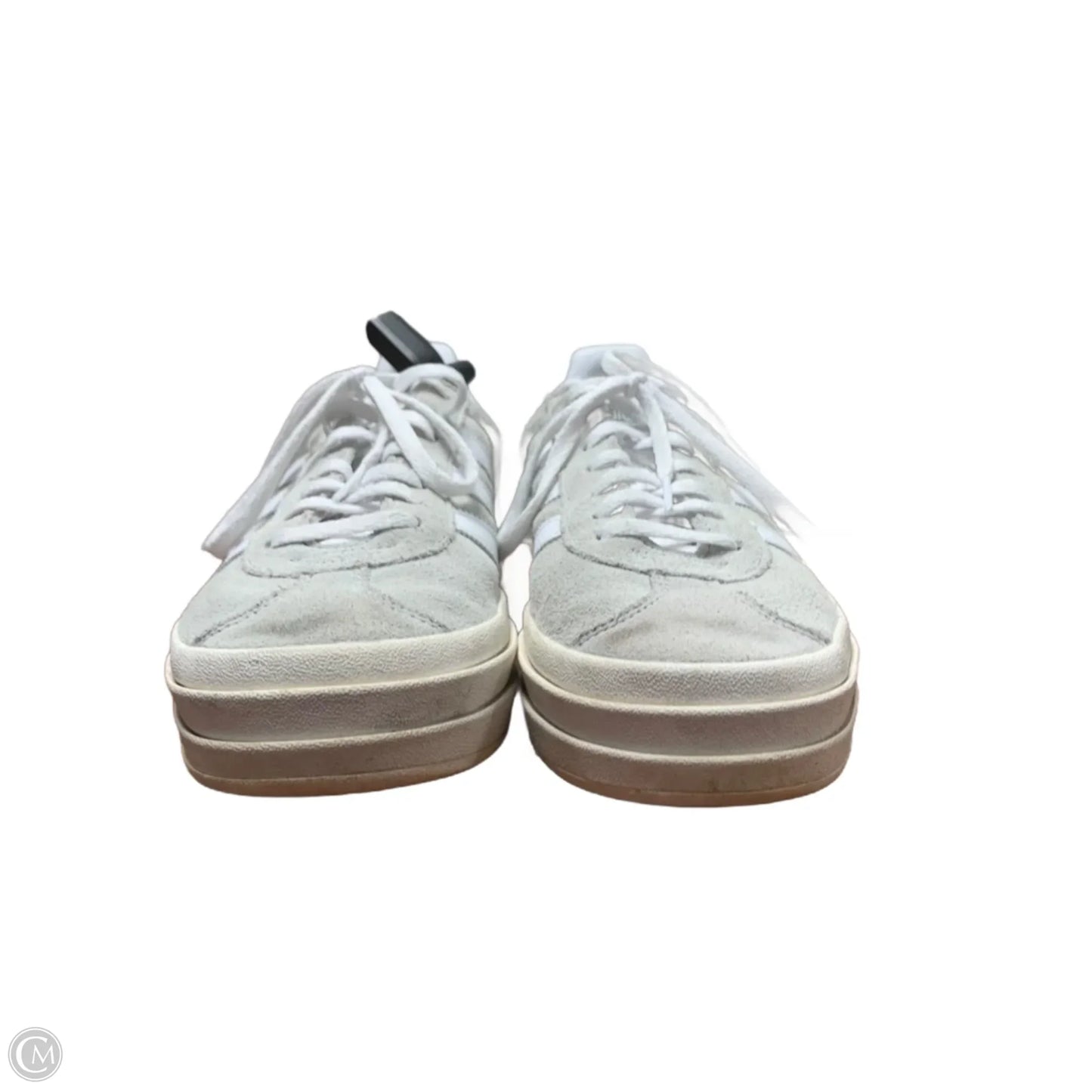 Shoes Sneakers By Adidas In Grey & White, Size: 8