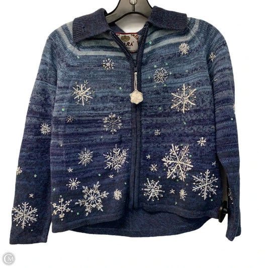 Sweater Cardigan By Tiara In Blue, Size: Sp