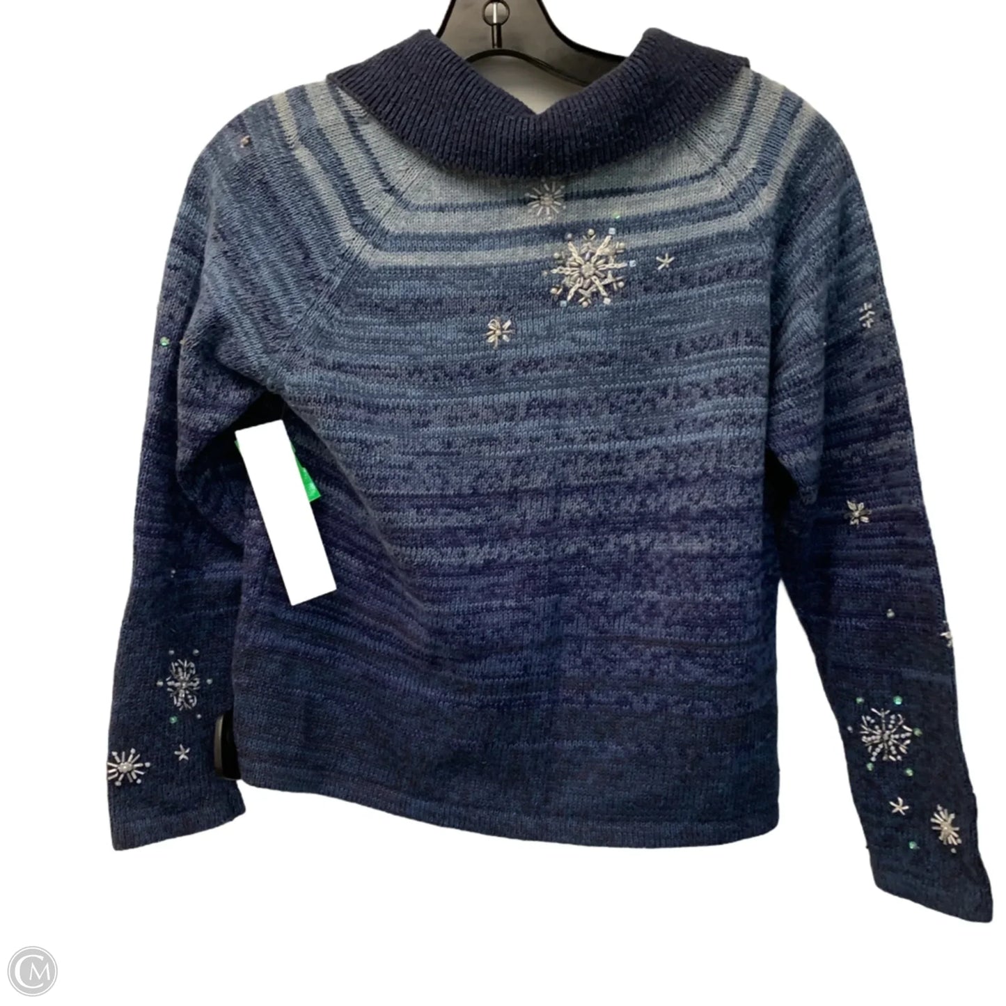 Sweater Cardigan By Tiara In Blue, Size: Sp