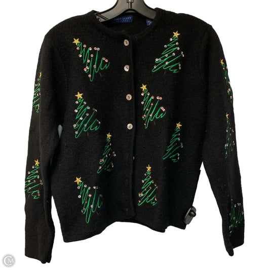 Sweater Cardigan By Karen Scott In Black, Size: Sp
