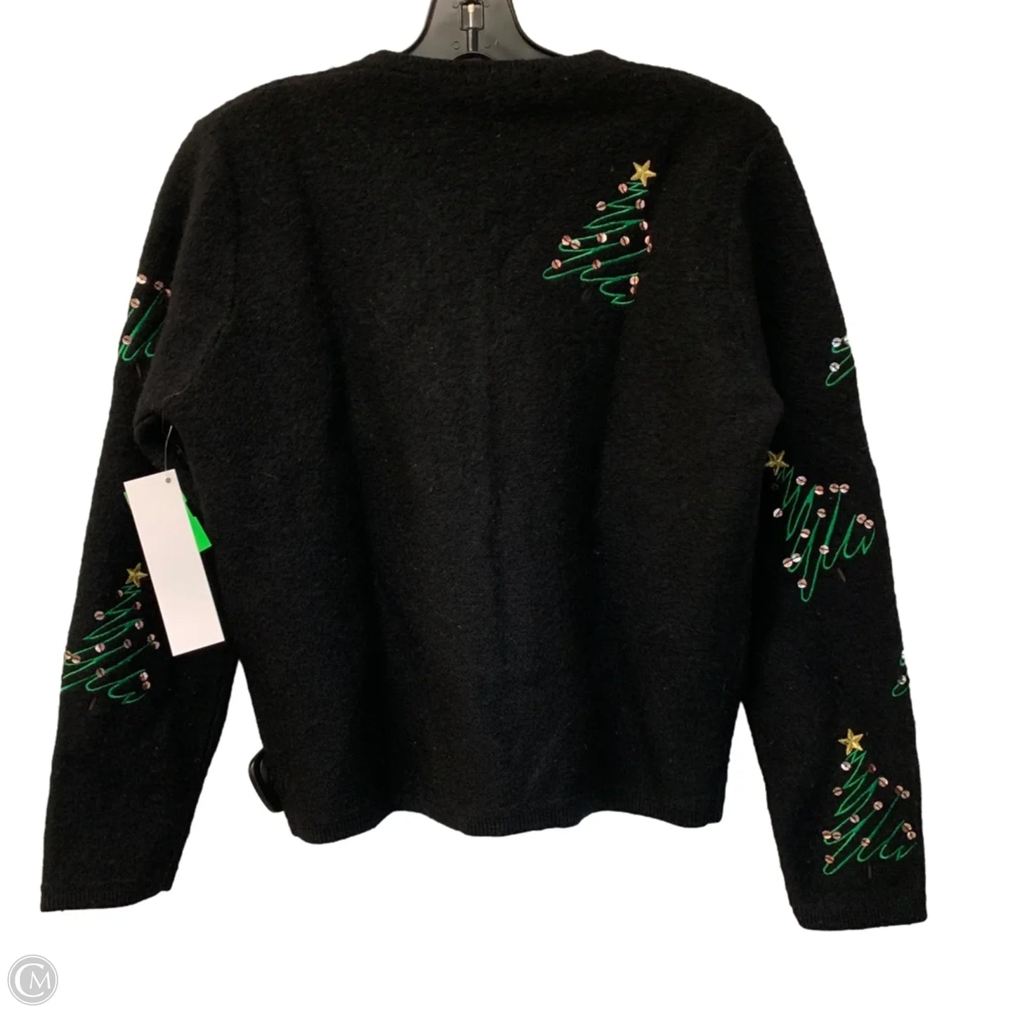 Sweater Cardigan By Karen Scott In Black, Size: Sp