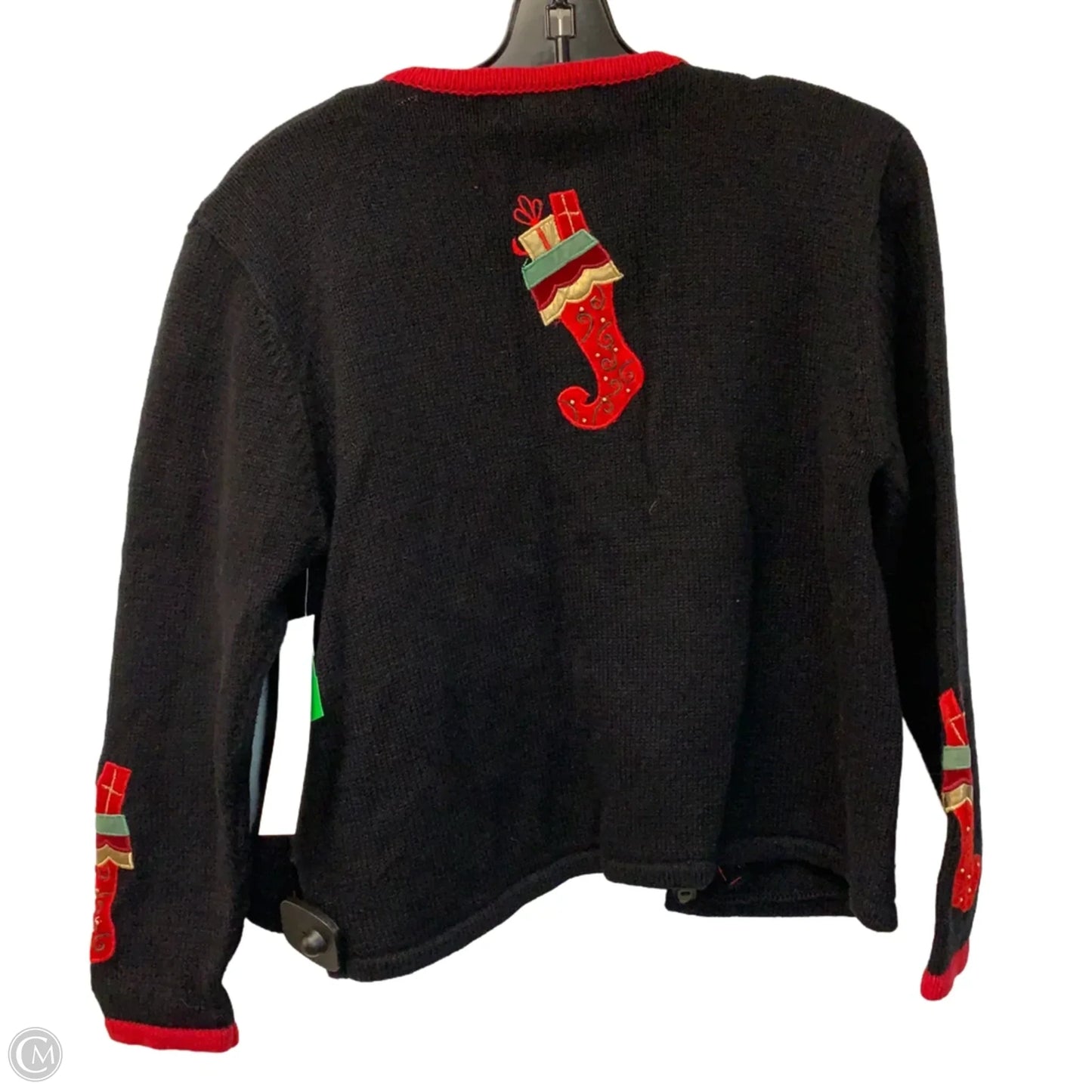 Sweater Cardigan By Tiara In Black, Size: Sp