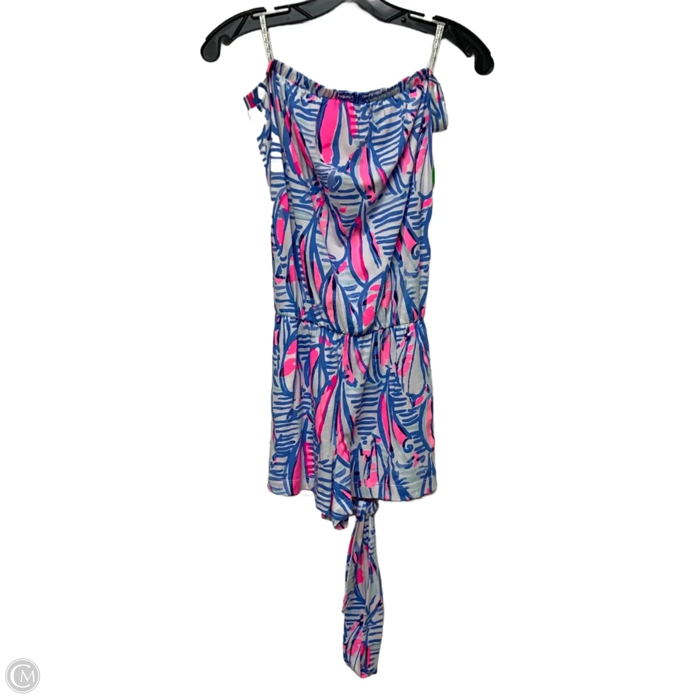 Romper Designer By Lilly Pulitzer In Blue & Pink, Size: L