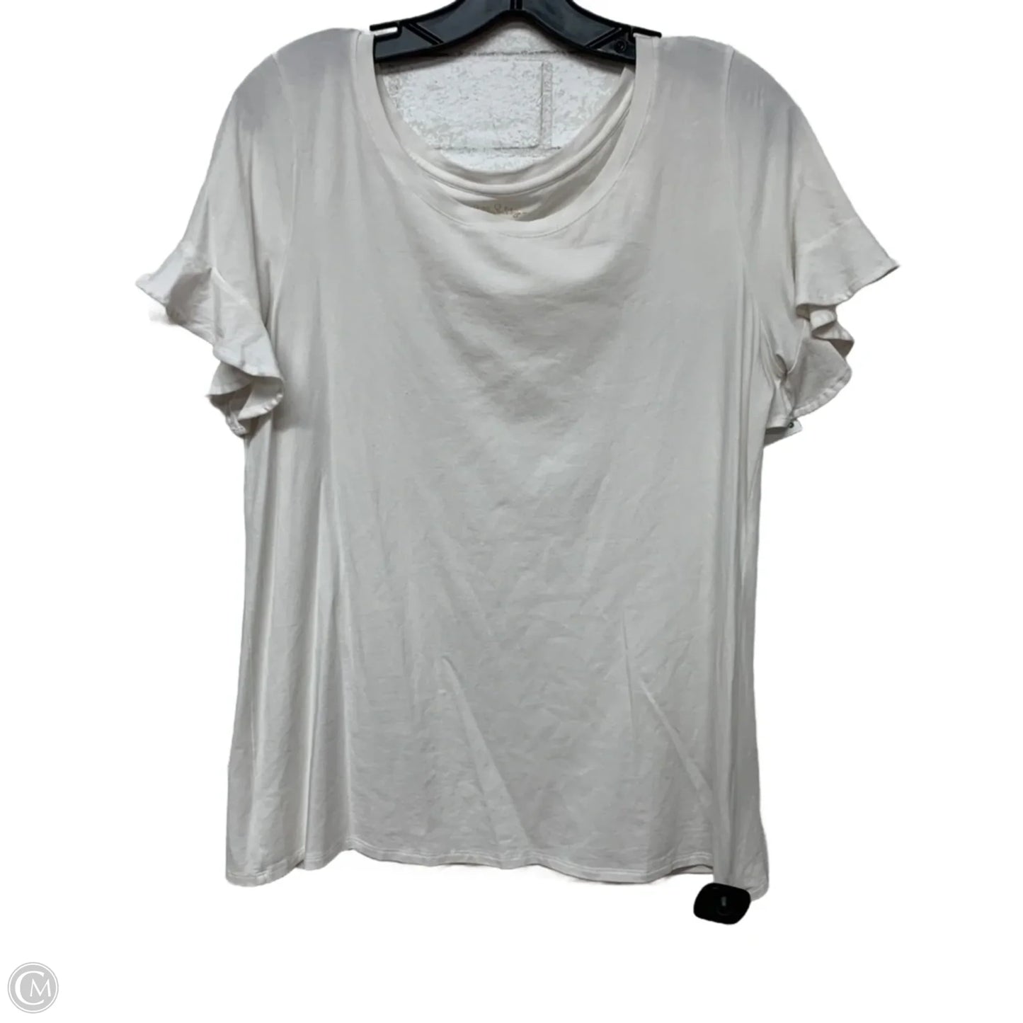 Top Short Sleeve Designer By Lilly Pulitzer In White, Size: L