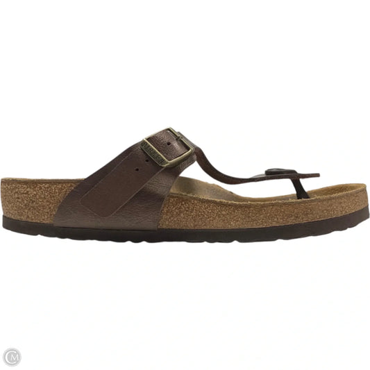 Sandals Flats By Birkenstock In Brown, Size: 8.5