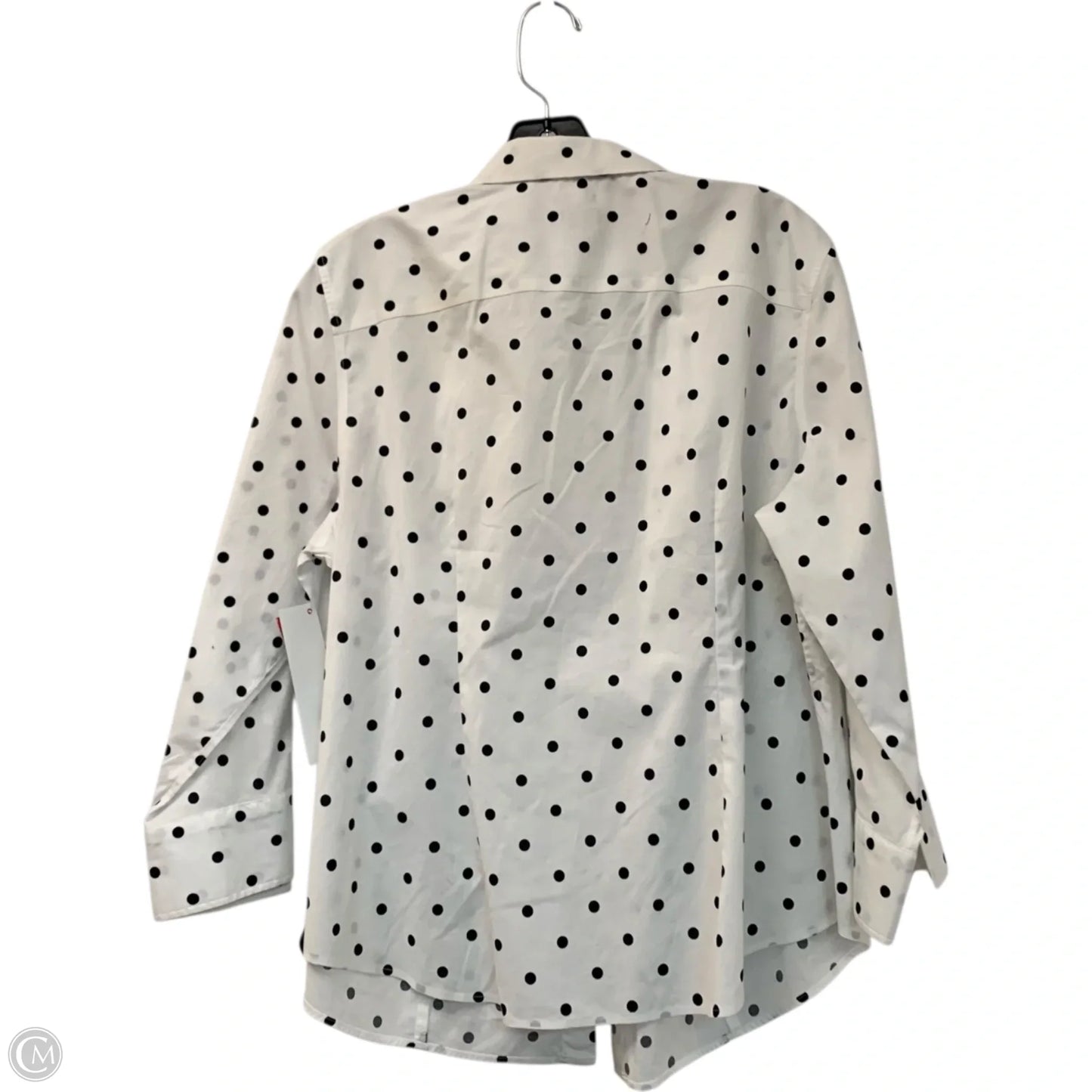 Top Long Sleeve By Talbots In Polkadot Pattern, Size: Xlp