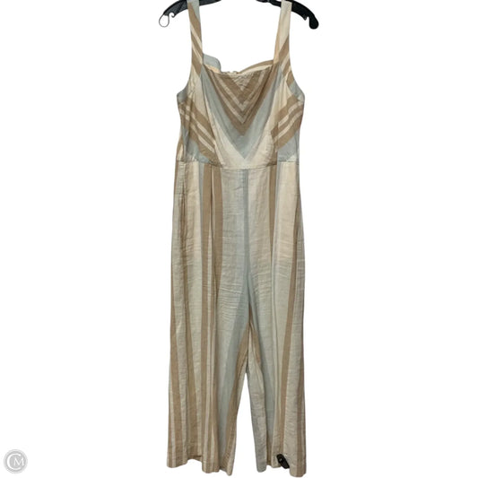 Jumpsuit By Anthropologie In Blue & Cream, Size: M