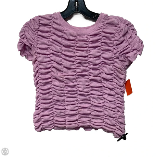Top Short Sleeve By Anthropologie In Purple, Size: Xs