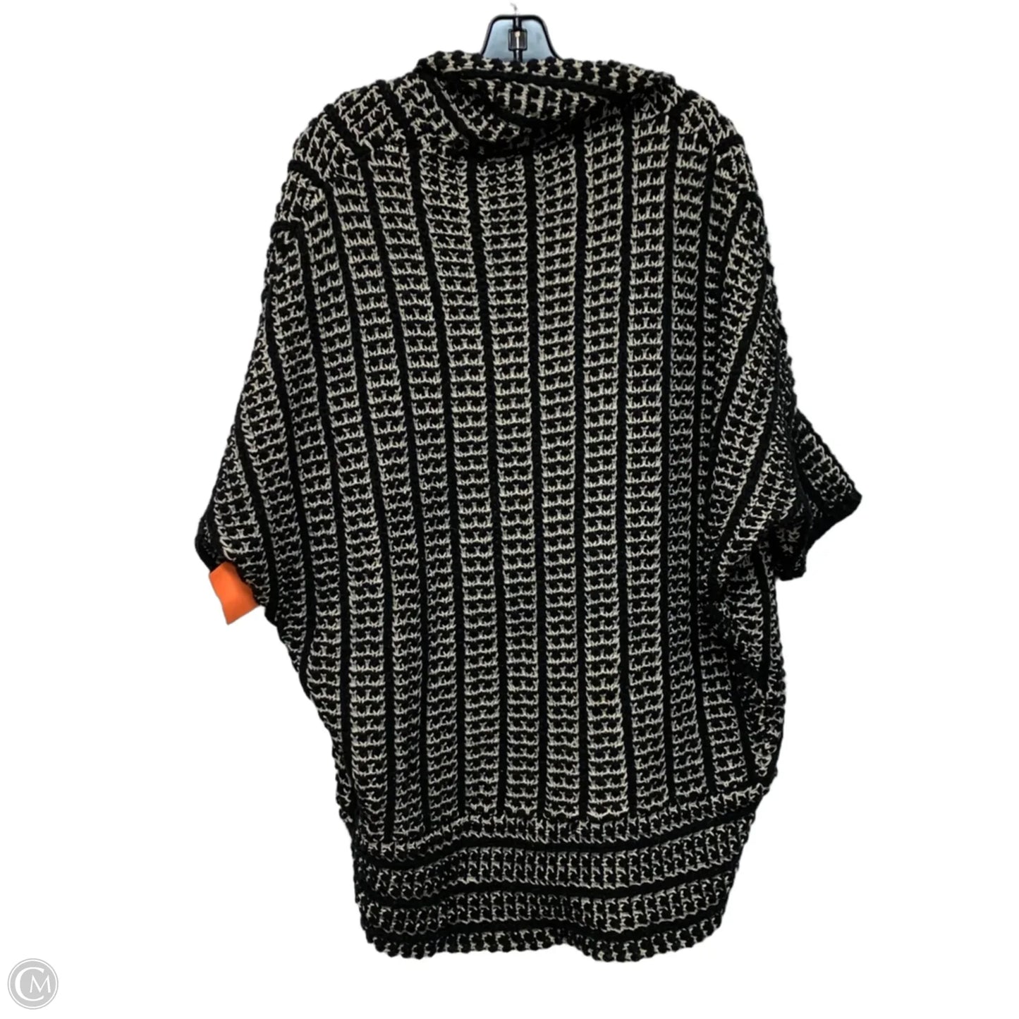 Sweater Cardigan By Moth In Black & Cream, Size: S