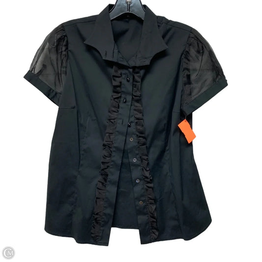 Top Short Sleeve By Walter Voulaz In Black, Size: S