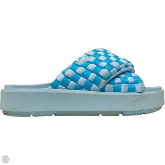 Sandals Luxury Designer By Jordan In Blue, Size: 5
