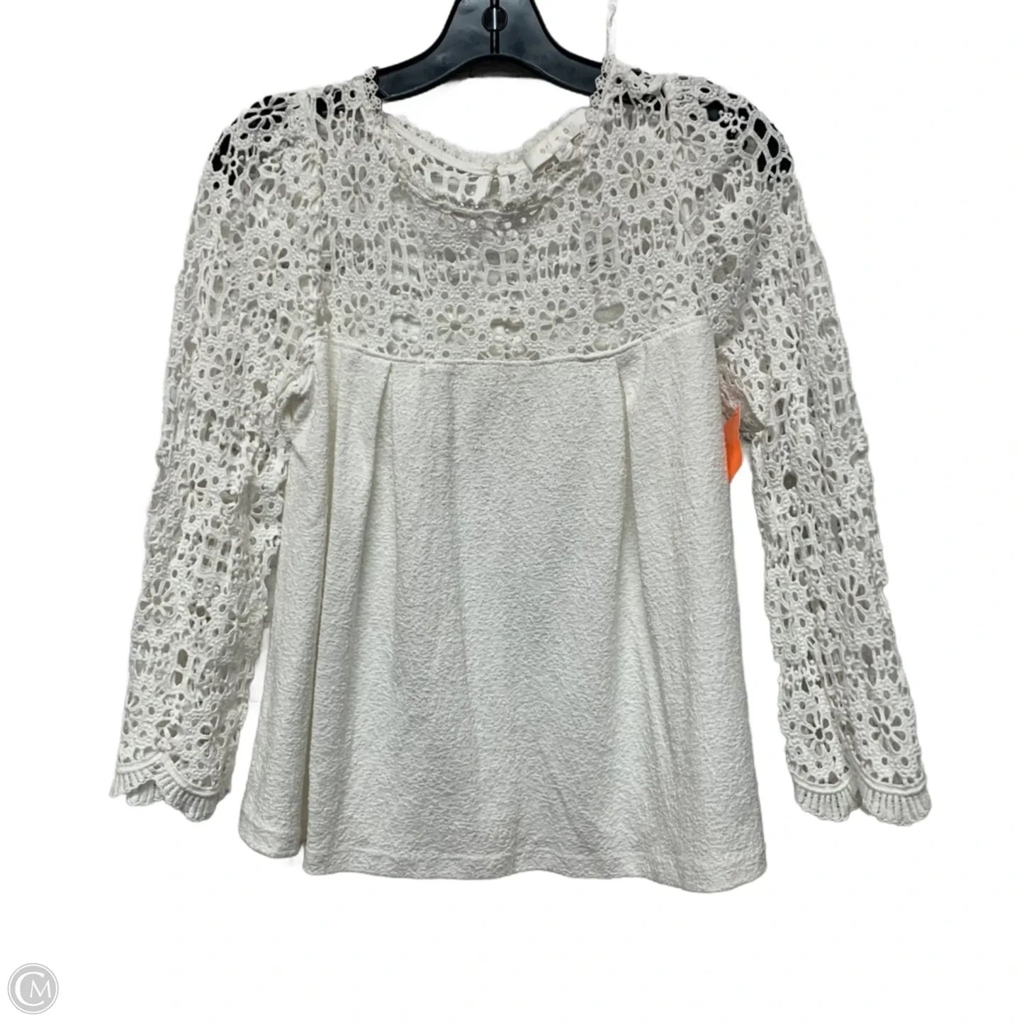 Top Long Sleeve By Eri + Ali In White, Size: Xs