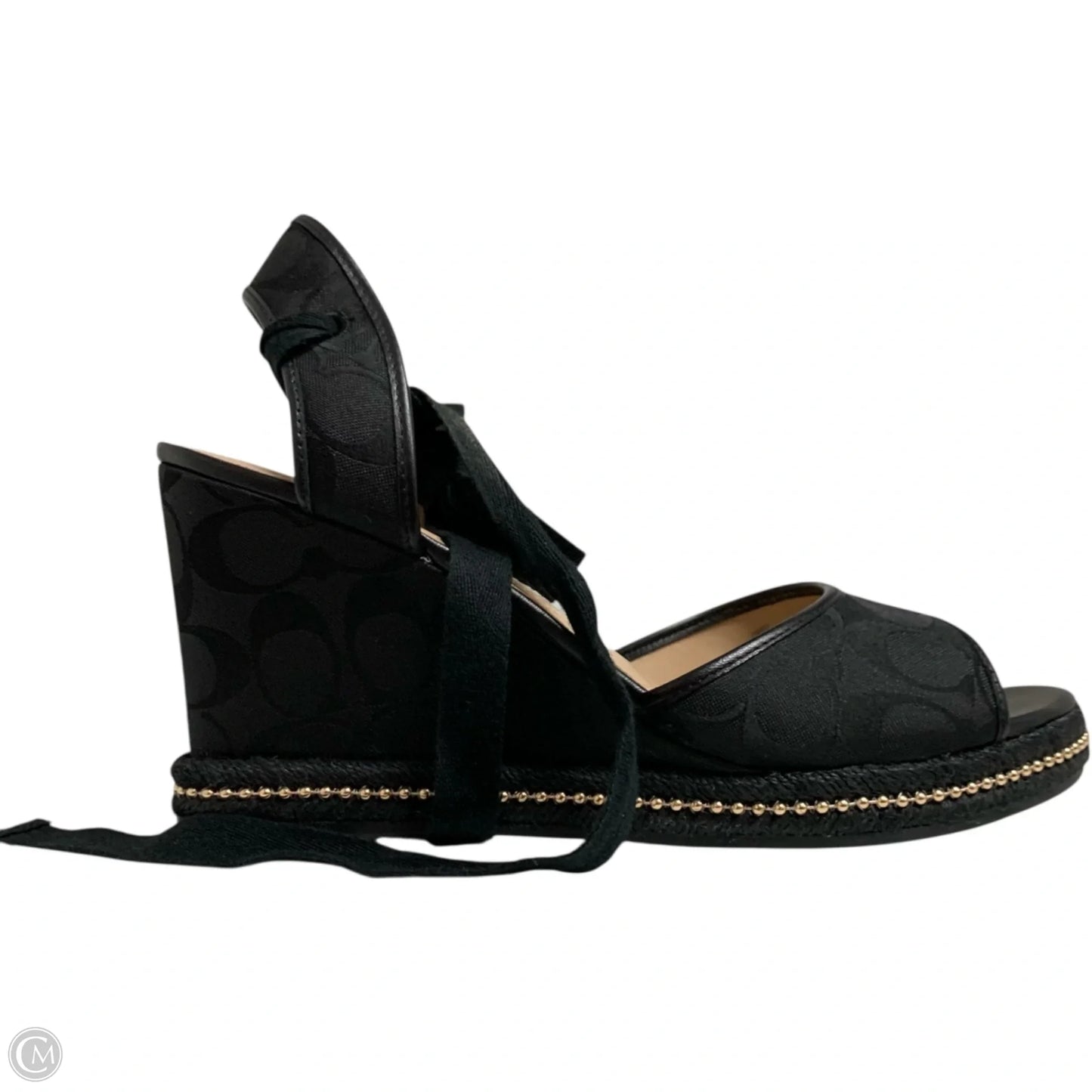 Sandals Designer By Coach In Black, Size: 9