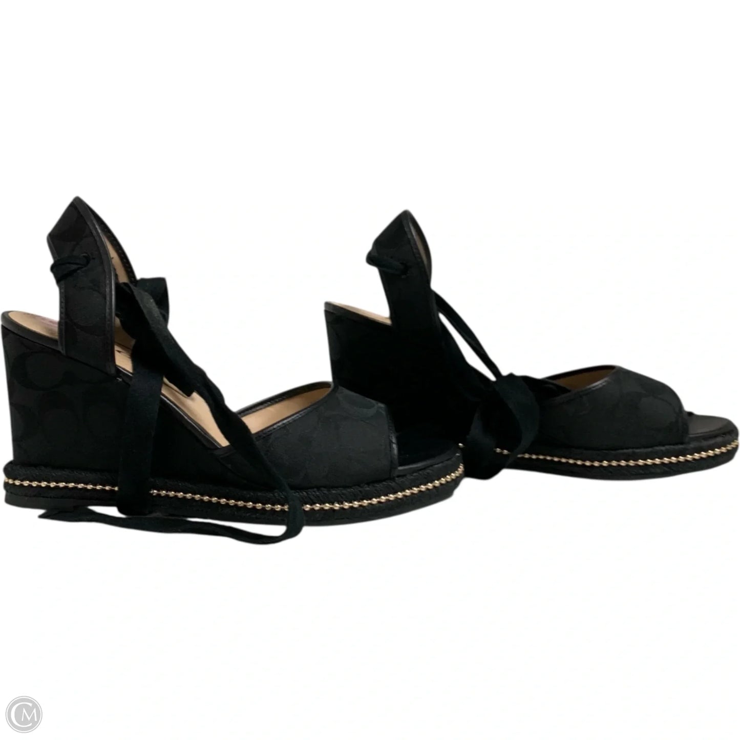 Sandals Designer By Coach In Black, Size: 9