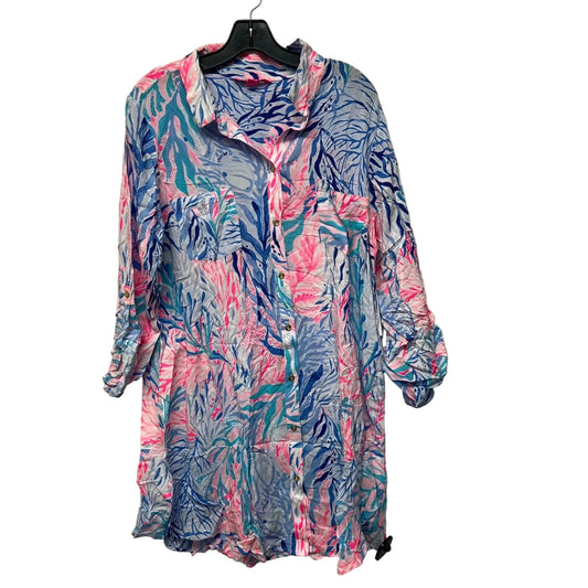 Dress Designer By Lilly Pulitzer In Blue & Pink, Size: Xl