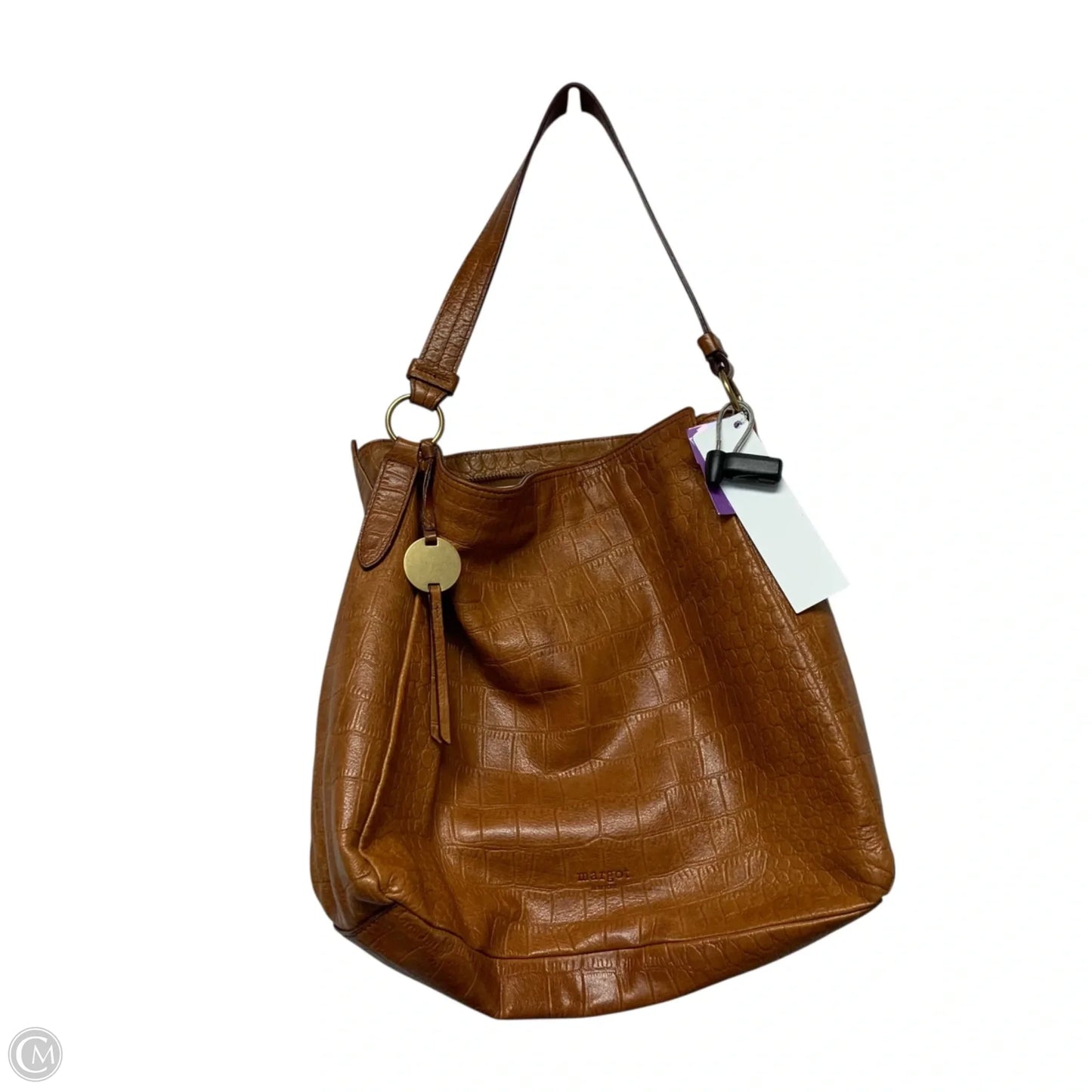 Handbag Leather By Margot, Size: Medium