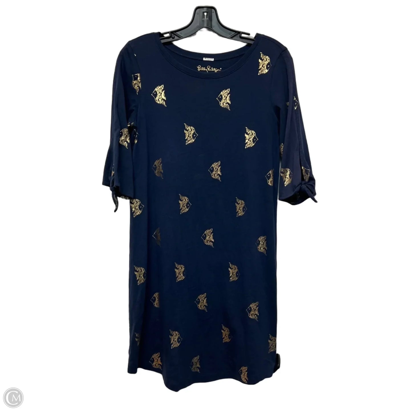 Dress Designer By Lilly Pulitzer In Blue & Gold, Size: S
