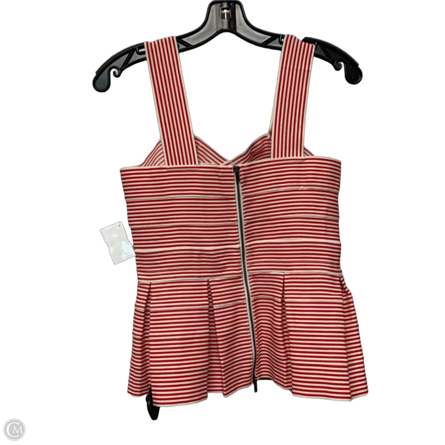 Top Sleeveless By Hd In Paris In Red & White, Size: S