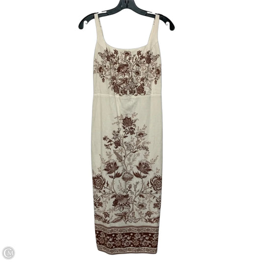 Dress Casual Midi By Cma In Brown & Cream, Size: S