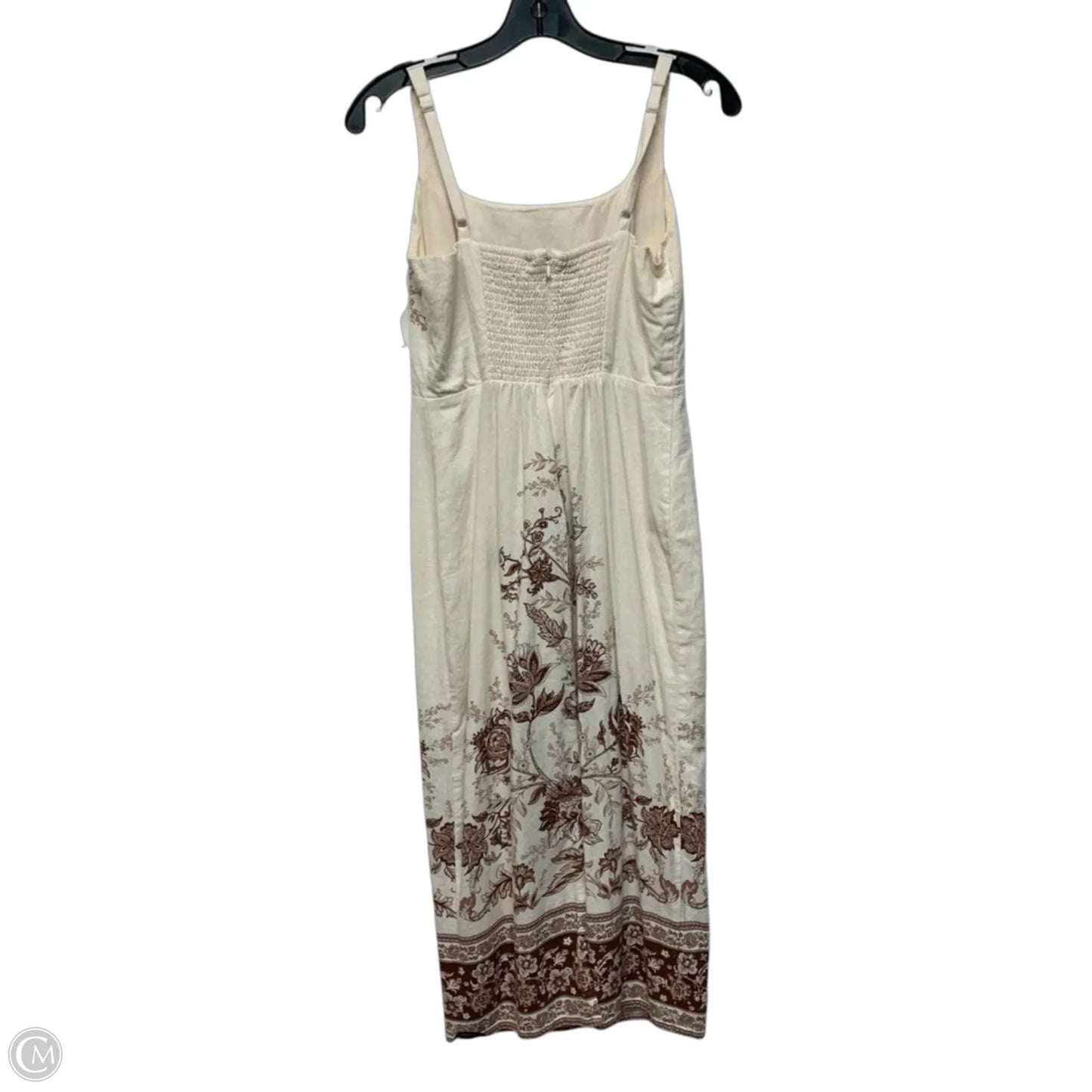 Dress Casual Midi By Cma In Brown & Cream, Size: S