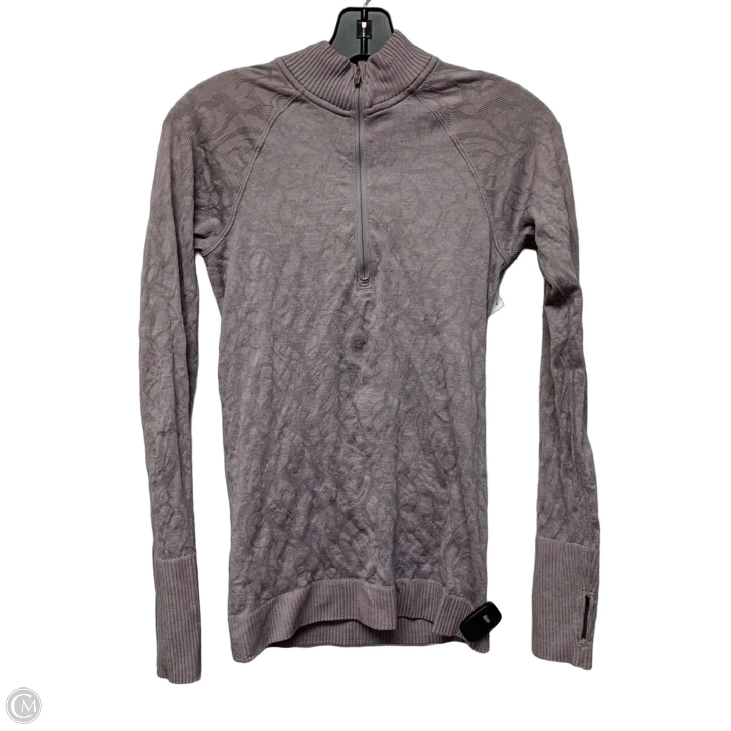Athletic Top Long Sleeve Collar By Lululemon In Purple, Size: S