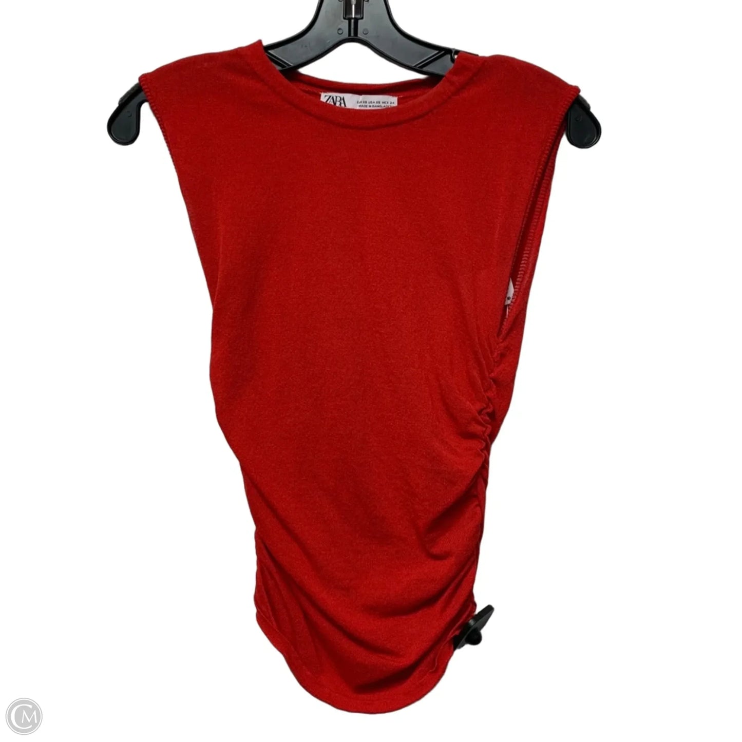 Top Sleeveless By Zara In Red, Size: Xs