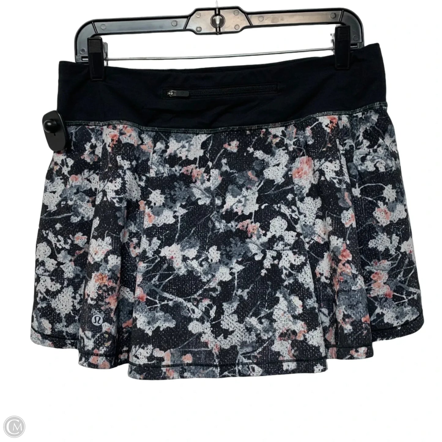 Athletic Skort By Lululemon In Black & White, Size: M