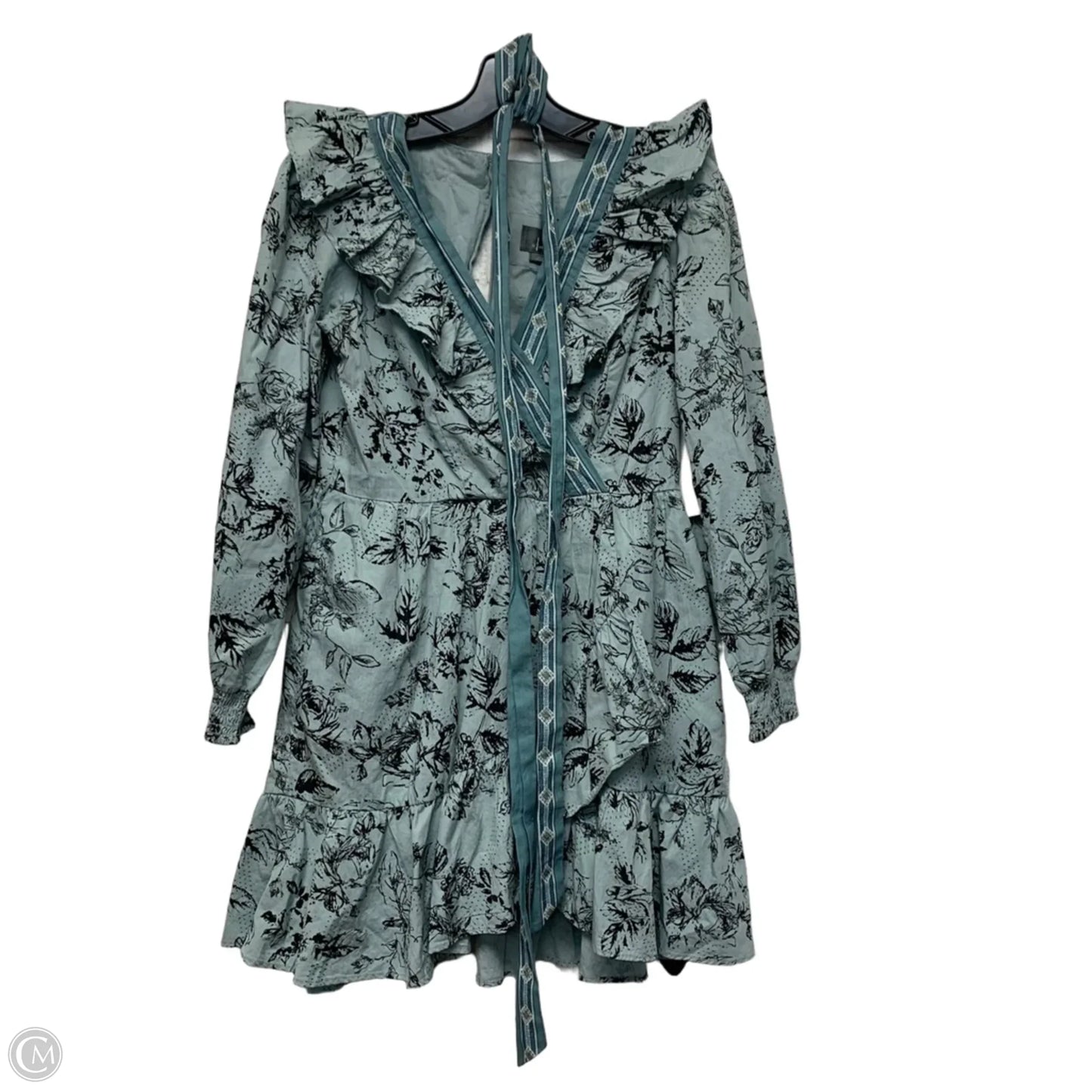 Dress Casual Short By Anthropologie In Black & Blue, Size: Xsp