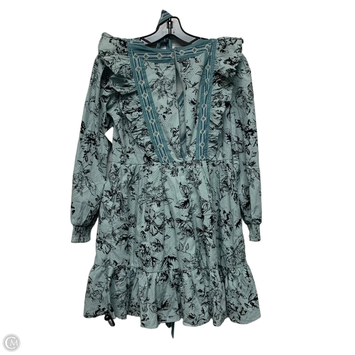 Dress Casual Short By Anthropologie In Black & Blue, Size: Xsp
